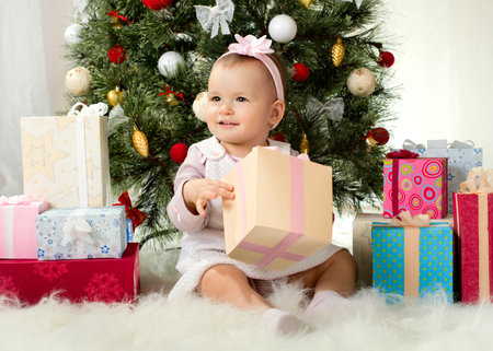 one year old little girl solemnize christmas sit under christmas tree with - What To Get 6 Year Old Little Girl For Christmas one year old little girl solemnize christmas sit under christmas tree with - What To Get 6 Year Old Little Girl For Christmas