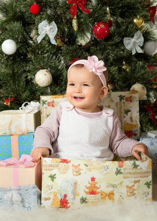 one year old little girl solemnize christmas sit under christmas tree with - What To Get 6 Year Old Little Girl For Christmas one year old little girl solemnize christmas sit under christmas tree with - What To Get 6 Year Old Little Girl For Christmas