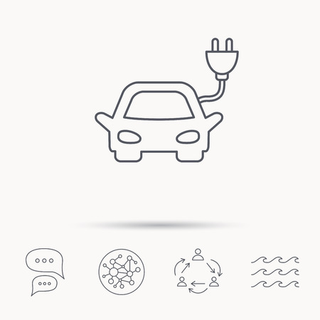 Elektro Auto Symbol Hybrid Autotransportzeichen Linear Symbole Auf Weissem Hintergrund Lizenzfrei Nutzbare Vektorgrafiken Clip Arts Illustrationen Image