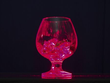 Transparent Glass Vase With Colored Pebbles The Stones In The