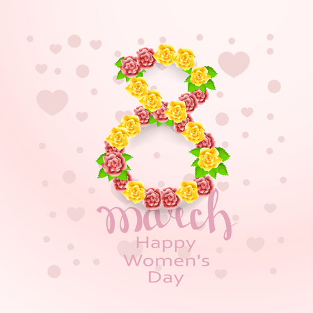 wallpaper International Women s Day: March 8 greeting card. Background vector template
