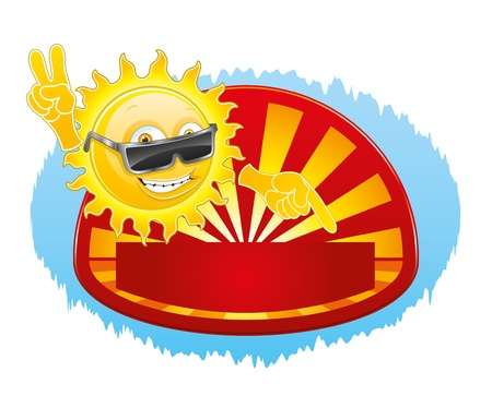 クールな太陽のイラスト素材 ベクタ Image クールな太陽のイラスト素材 ベクタ Image