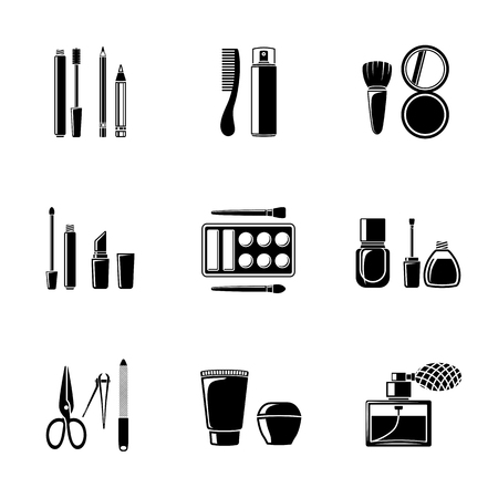 モノクロ化粧アイコン マスカラーとポーランド語 パウダー 口紅 香水 ローション くし 爪切り ベクトル図 のイラスト素材 ベクタ Image モノクロ化粧アイコン マスカラーとポーランド語 パウダー 口紅 香水 ローション くし 爪切り ベクトル図 のイラスト素材 ベクタ Image