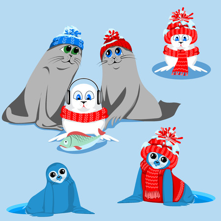 カード デザインおかしい白オットセイの子犬で 可愛い まばたき ピンクの頬と大きな目とシール 青の背景にかわいい動物です ベクトル図 のイラスト素材 ベクタ Image 4356 カード デザインおかしい白オットセイの子犬で 可愛い まばたき ピンクの頬と大きな目とシール 青の背景にかわいい動物です ベクトル図 のイラスト素材 ベクタ Image 4356