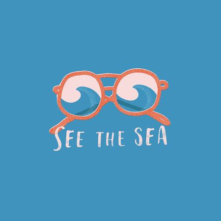 Carte De Citation De Texte Vague Surf Voir La Typographie Dessinee A La Main De La Mer Illustration De Plage D Ete En Vecteur Affiche De Surf Retro Clip Art Libres De Droits