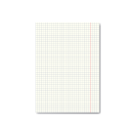 vector vector realistic quadrille or graph paper sheet with margins copybook notebook or exercise book blank page school organizer mockup or template