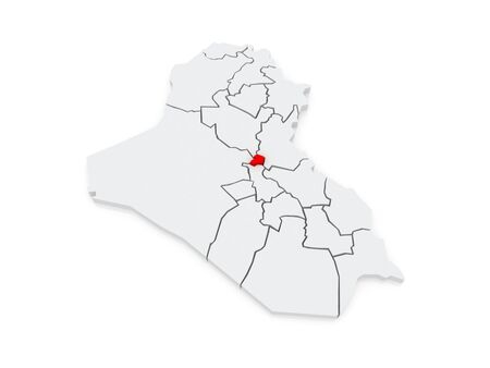 map of baghdad iraq 3d photo