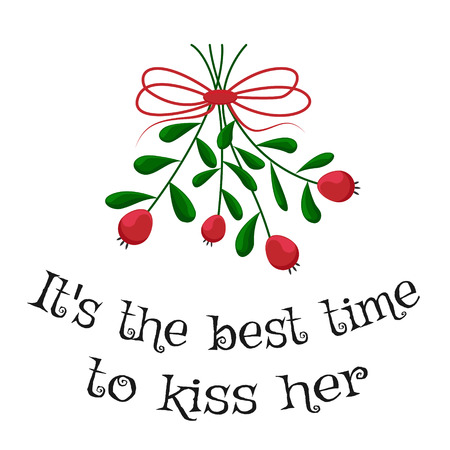 Mistletoe Kiss Stock Vector Illustration And Royalty Free Mistletoe Kiss Clipart