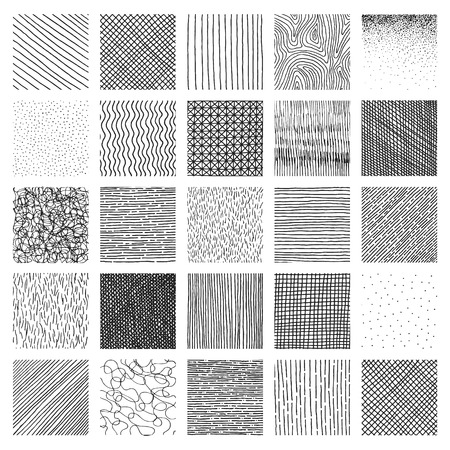 vector collection ink hand drawn hatch texture ink lines points