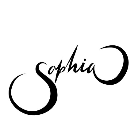 personal name sophia vector handwritten calligraphy set handmade