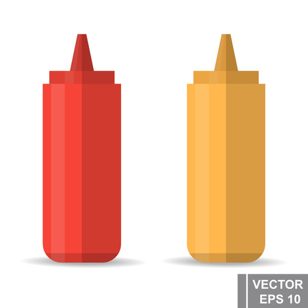 ファーストフード おいしい 白い背景上に分離 マスタード あなたのデザイン のイラスト素材 ベクタ Image