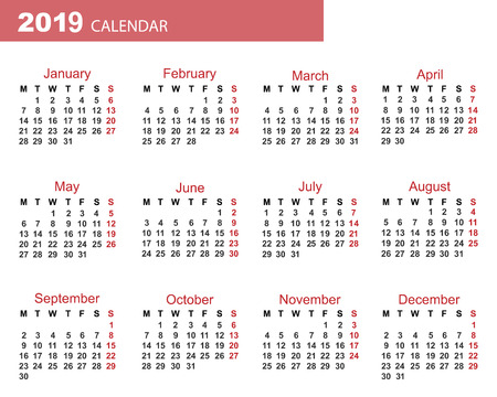 the calendar new year