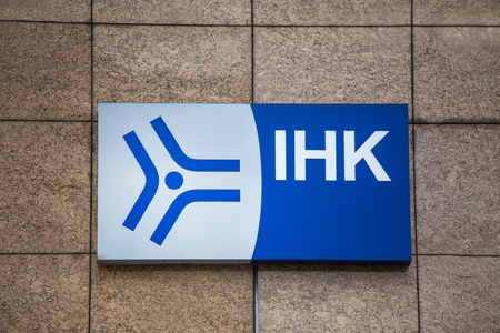 Aachen, north rhine-westphalia/germany - 06 10 18: ihk sign in aachen germany Stock Photo