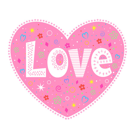 Love lettering decorative heart - 36246787