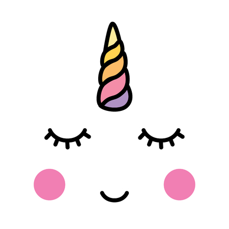 パステル虹花のかわいいユニコーンの顔 のイラスト素材 ベクタ Image パステル虹花のかわいいユニコーンの顔 のイラスト素材 ベクタ Image