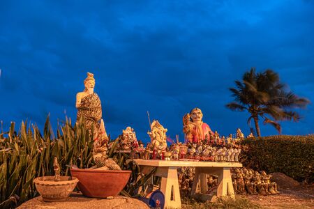 The giant statue in sunthorn phu's literature is located at the intersection of had saeng chan beach rayong thailand