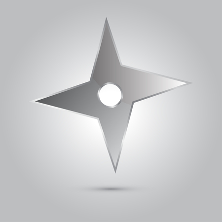 手裏剣 忍者手裏剣白のイラスト素材 ベクタ Image