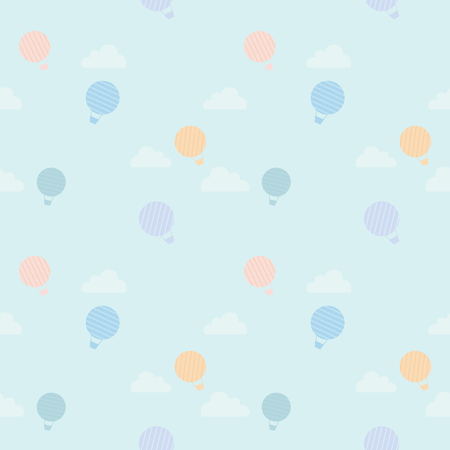 空のベクター背景パターン シームレスなイラストのカラフルなかわいい漫画 熱気球 のイラスト素材 ベクタ Image 空のベクター背景パターン シームレスなイラストのカラフルなかわいい漫画 熱気球 のイラスト素材 ベクタ Image