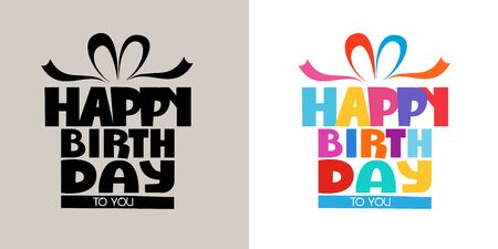3d cute rainbow colorful bubble with pattern calligraphy of happy birthday for an anniversary celebration and invitations greeting card on the white background vector illustration