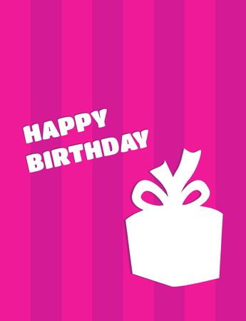 水平線とピンクの背景にギフト シルエット ベクトルかわいいシンプルなお誕生日おめでとうカード のイラスト素材 ベクタ Image 水平線とピンクの背景にギフト シルエット ベクトルかわいいシンプルなお誕生日おめでとうカード のイラスト素材 ベクタ Image