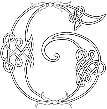 celtic knot letter r