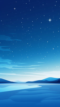 Cielo Stellato Blu Illustrazioni, Vettoriali E Clipart Stock