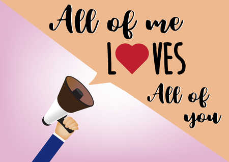 甘い愛のメッセージとの愛の言葉のイラスト素材 ベクタ Image