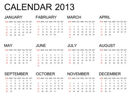 2013 year calendars