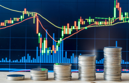 stock Market Chart with currency Фото со стока