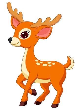 Cute deer cartoon Illustration