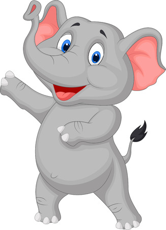 elephant: Phim hoạt hình dễ thương voi trình bày Hình minh hoạ