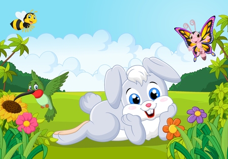butterfly: Phim hoạt hình thỏ dễ thương trong rừng
