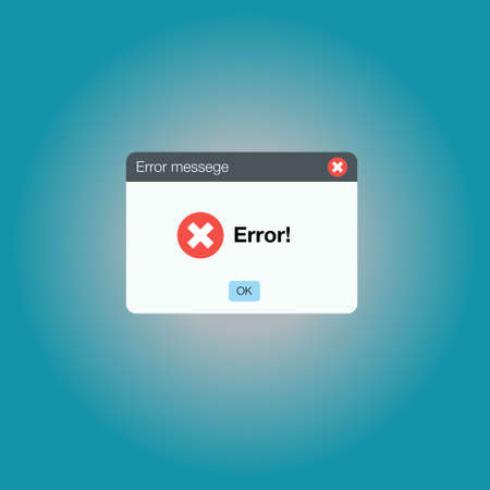 Error message computer window alert popup. Векторная Иллюстрация
