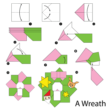 Paso A Paso Las Instrucciones De Cómo Hacer Origami árbol De