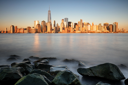 Sunrise over the lower manhattan