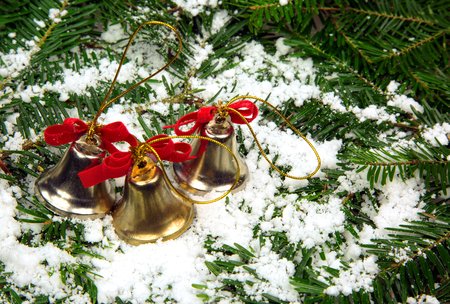 christmas decoration three decorative bells with red ribbons for christmas trees on a background - How To Decorate A Christmas Tree With Ribbon Horizontally christmas decoration three decorative bells with red ribbons for christmas trees on a background - How To Decorate A Christmas Tree With Ribbon Horizontally