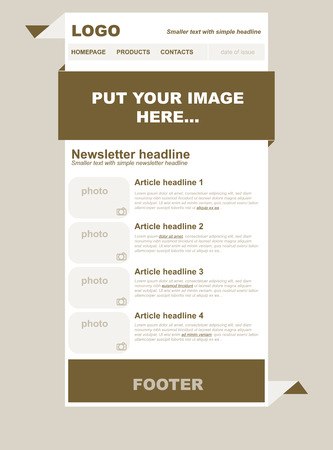 Responsive newsletter template for business or non profit organization Imagens