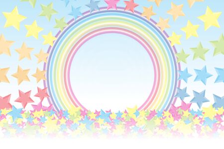 背景素材壁紙 虹 虹 スターダスト スターダスト 7 色 カラフル かわいい リング 丸い円 リングのイラスト素材 ベクタ Image