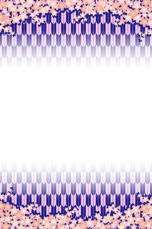 素材背景壁紙 桜 春 入学 卒業 はがき はがきテンプレート お正月 和風 キンセアネラ フレッチング スイギントパターン のイラスト素材 ベクタ Image