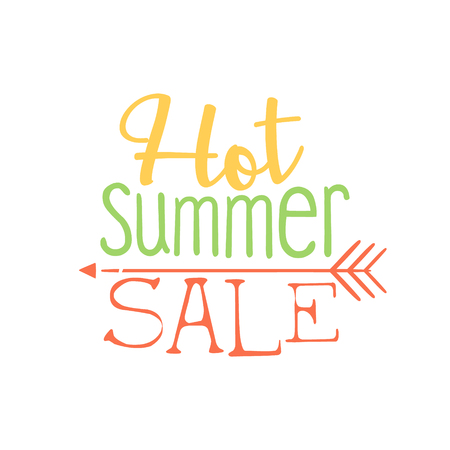 Hot Summer Sale Colorful Ad Beach Holiday Promotion Banner Cool Calligraphic Hand Hot Summer Sale Colorful Ad Beach Holiday Promotion Banner Cool Calligraphic Hand