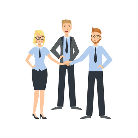 3 人のマネージャー チームワークの単純な漫画スタイルのイラスト かわいいフラットを一緒に働くオフィスの従業員は 図面をベクトルします のイラスト素材 ベクタ Image 3 人のマネージャー チームワークの単純な漫画スタイルのイラスト かわいいフラットを一緒に働くオフィスの従業員は 図面をベクトルします のイラスト素材 ベクタ Image