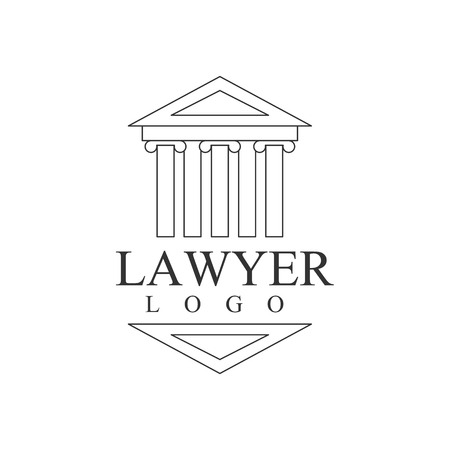 law firm and lawyer office black and white template with greek greek template
