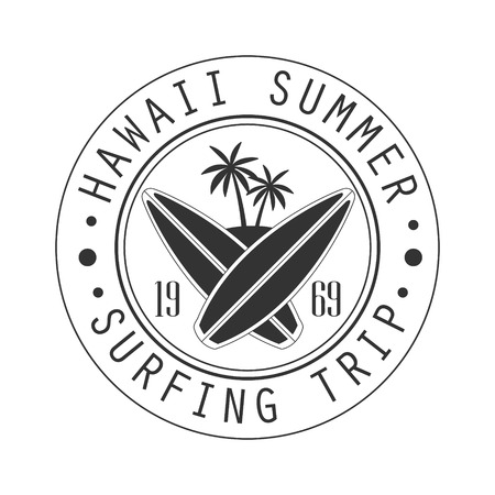 1965 のロゴのテンプレート 黒と白のベクトル図からのハワイ パラダイス のイラスト素材 ベクタ Image 1965 のロゴのテンプレート 黒と白のベクトル図からのハワイ パラダイス のイラスト素材 ベクタ Image