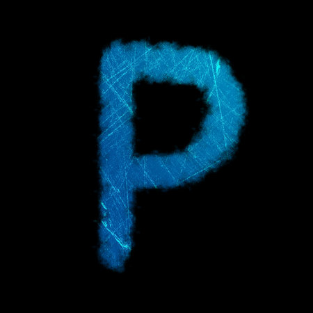 英語の文字のイメージが黒の背景に薄い線です の写真素材 画像素材 Image