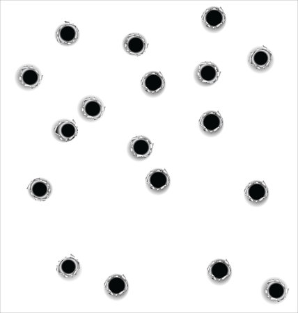 ベクトル弾痕 白い背景のシングルとダブルの弾痕のイラスト素材 ベクタ Image ベクトル弾痕 白い背景のシングルとダブルの弾痕のイラスト素材 ベクタ Image
