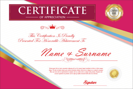 certificate template retro design royalty free cliparts vectors