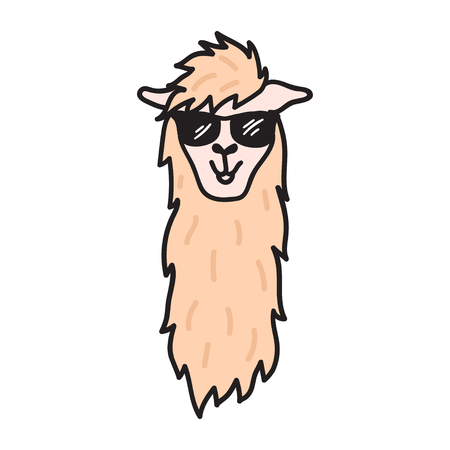 Illustration Vectorielle De La Tete De Lama Mignonne De L Amerique Du Sud Dans Des Verres A La Mode Caricature De Contour Isole Bebe Lama Visage Animal Du Perou Dessines A La Main Illustration Vectorielle De La Tete De Lama Mignonne De L Amerique Du Sud Dans Des Verres A La Mode Caricature De Contour Isole Bebe Lama Visage Animal Du Perou Dessines A La Main