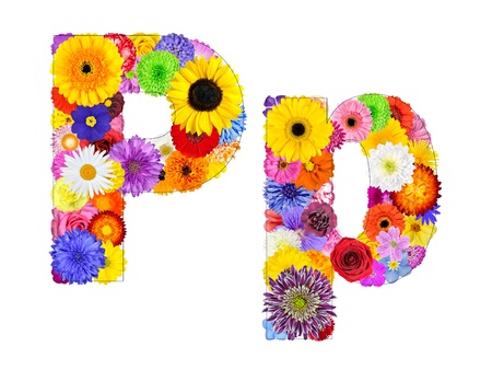 Full Floral Alphabet Isolated White Background Letters A Stock Full Floral Alphabet Isolated White Background Letters A Stock