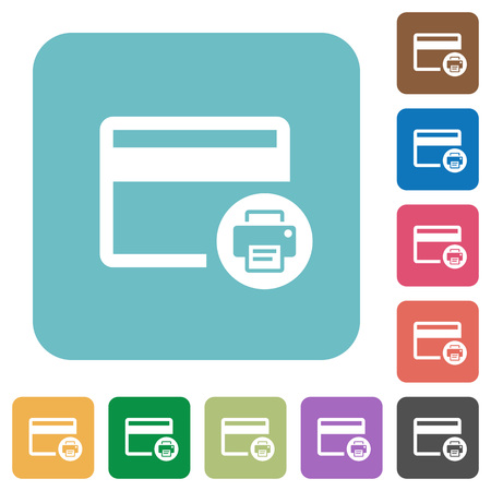 delete credit card white flat icons on color rounded square
