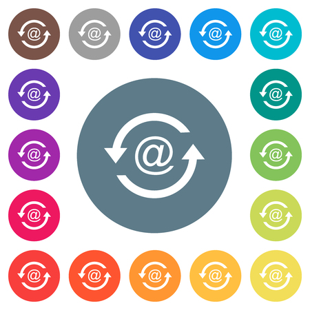 reload emails flat white icons on round color backgrounds 17 emails backgrounds